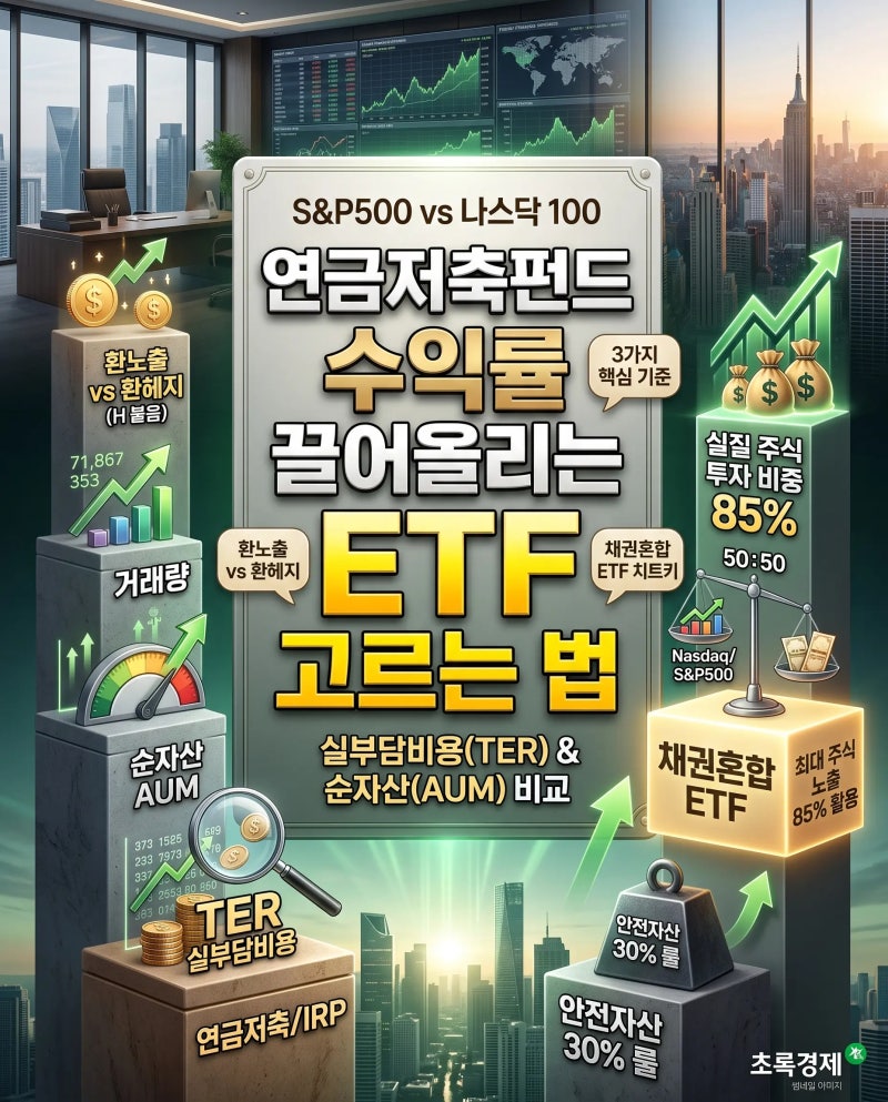 연금저축펀드 수익률 끌어올리는 ETF 고르는 법