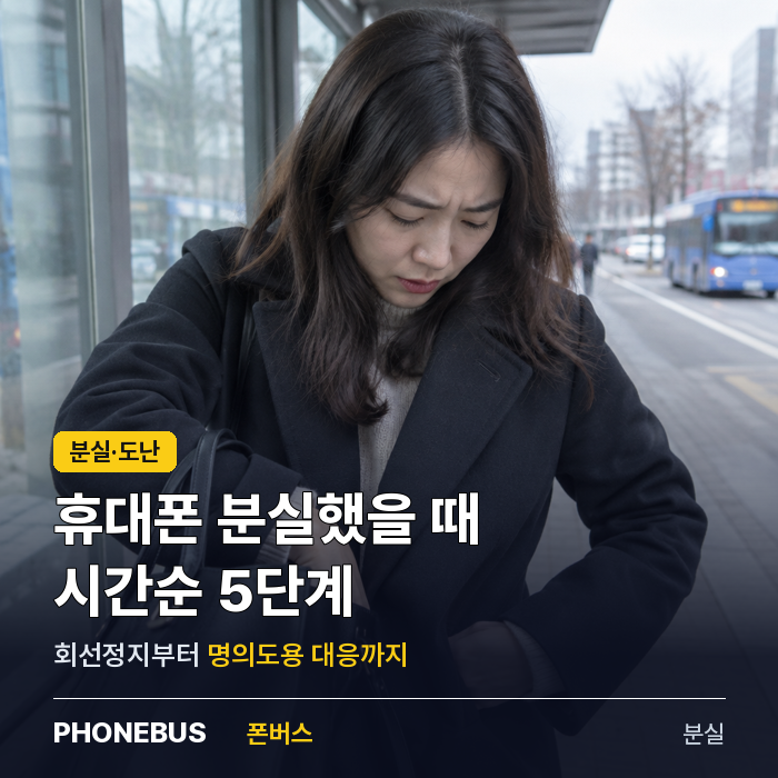 휴대폰 분실했을 때 — 회선정지부터 명의도용 대응까지 시간순 5단계