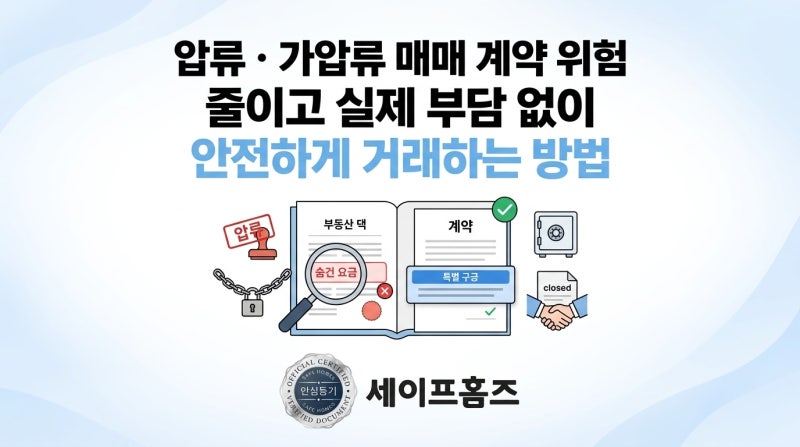 압류 가압류 매매 계약 위험을 줄이고 실제 부담 없이 거래하는 방법