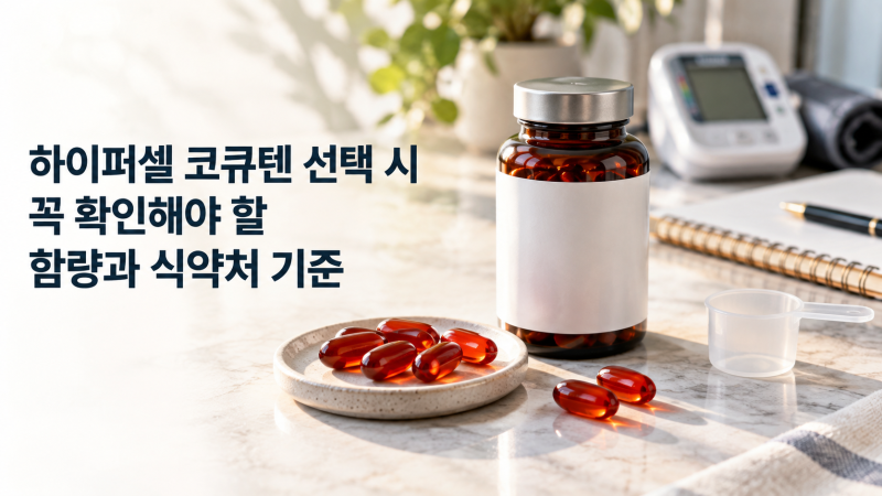 하이퍼셀 코큐텐 구매 전 확인해야 할 실제 함량과 식약처 기능성