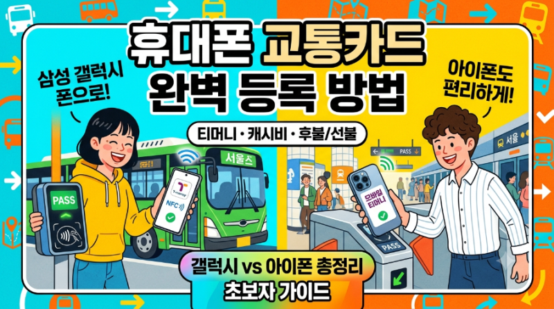휴대폰 교통카드 등록 방법 총정리 (삼성페이·아이폰·NFC 설정)