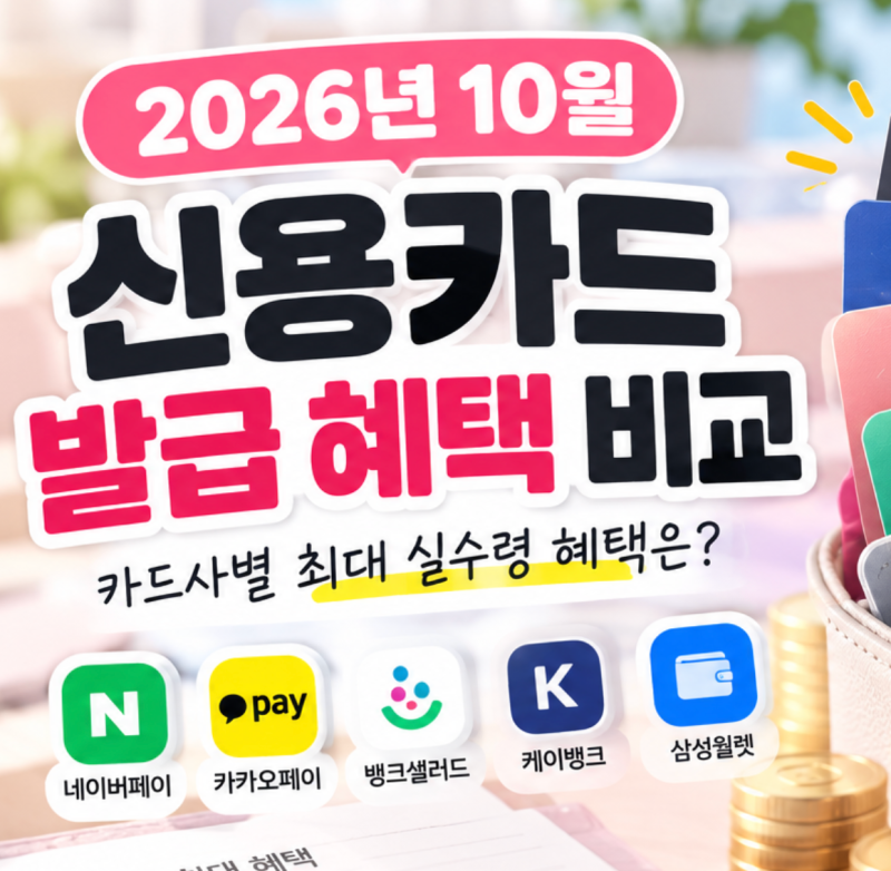 2026 10월 카드비교 나에게 맞는 혜택 한눈에 정리하기