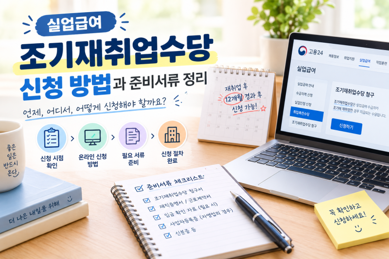 조기재취업수당 신청 방법, 언제 어떻게 해야 할까?