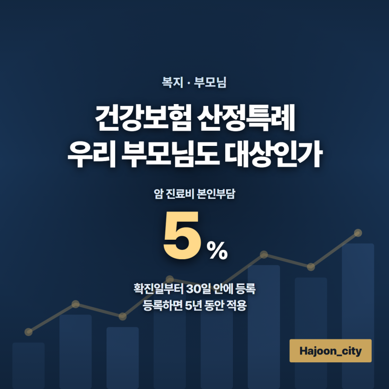 건강보험 산정특례, 우리 부모님도 대상인가