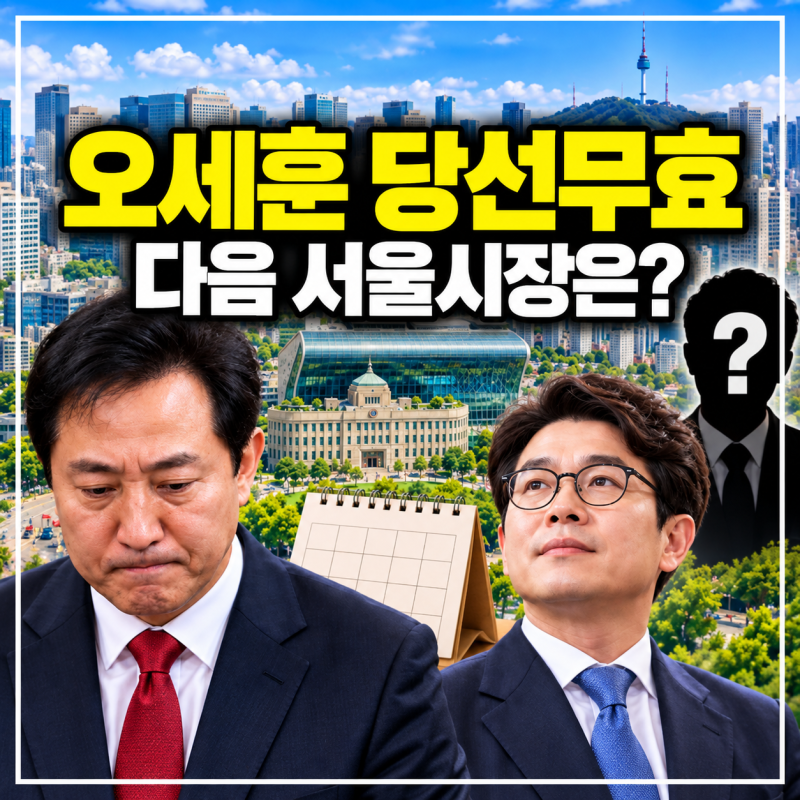 오세훈 당선무효되면? 서울시장 보궐선거와 정원오 가능성