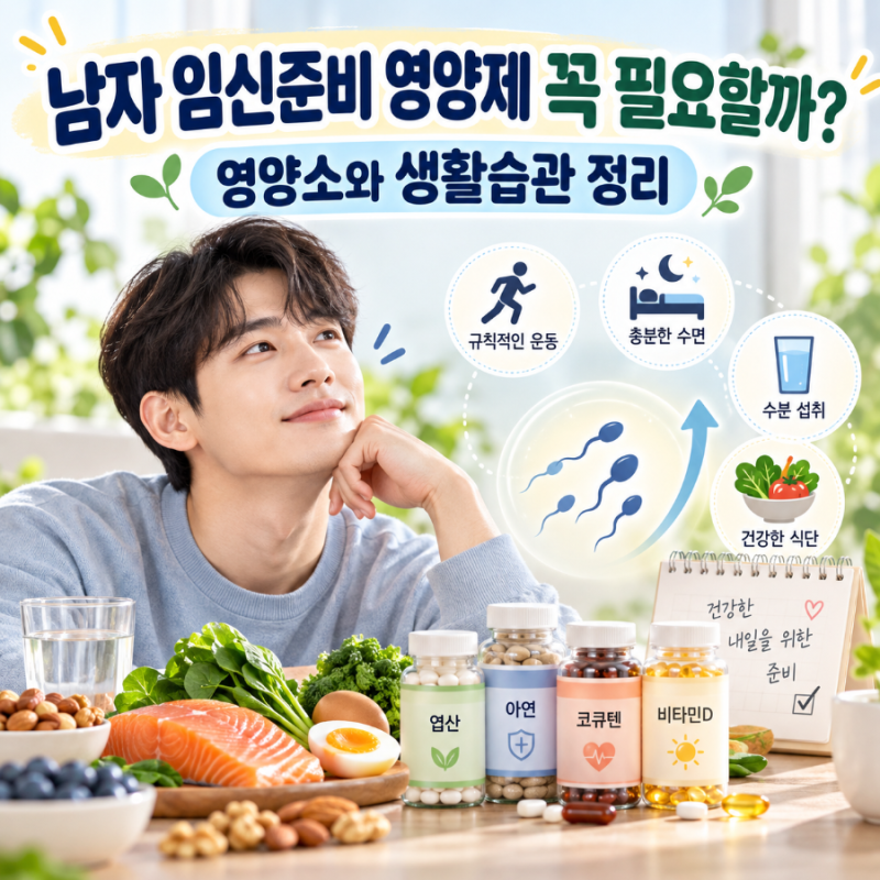 남자 임신준비 영양제 꼭 필요할까? 영양소와 생활습관 정리