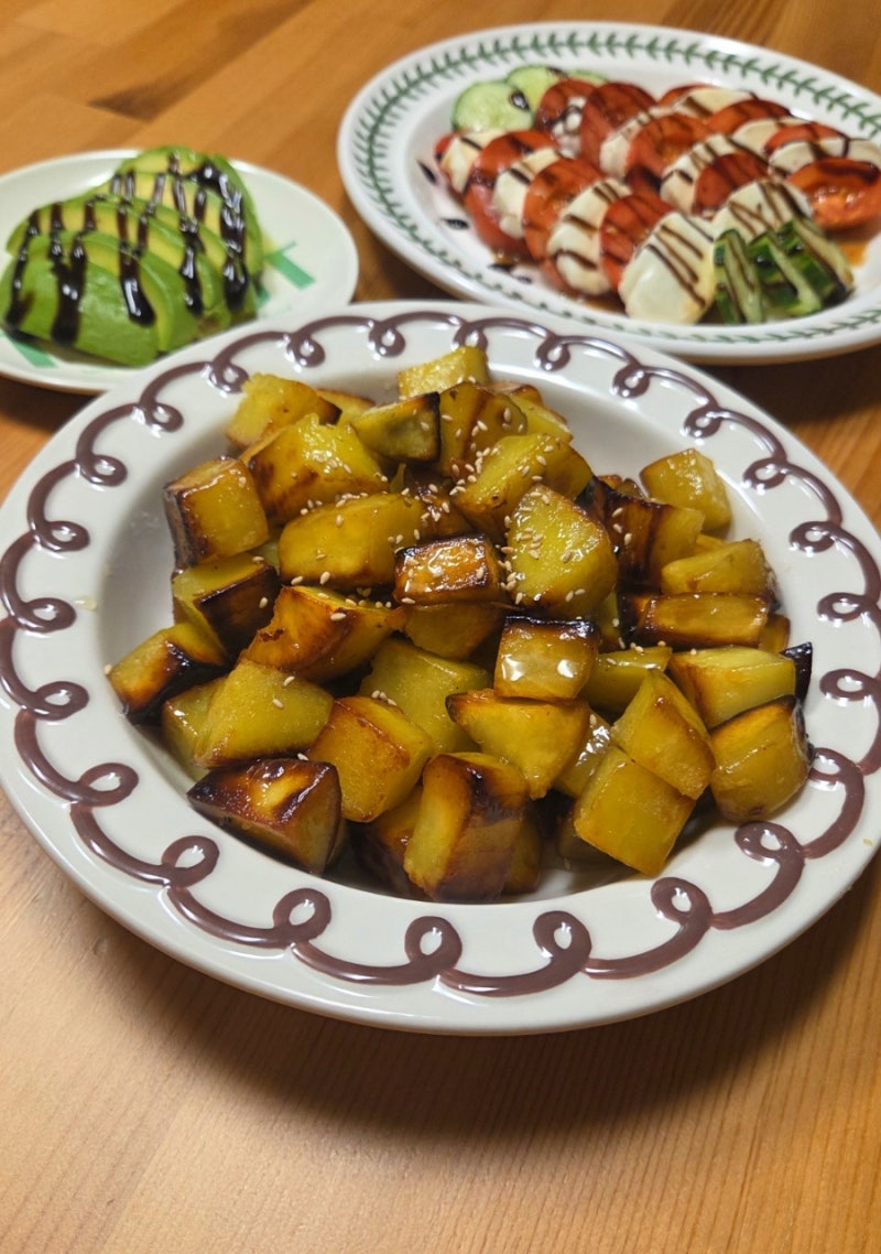 [초간단 간식] 제철 숙성 잘 된 고구마로 원팬 고구마맛탕 만드는 방법