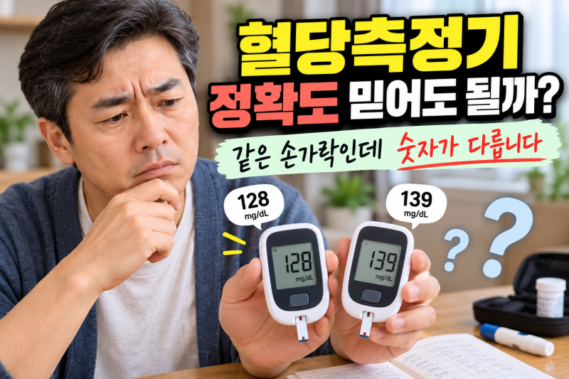혈당측정기 정확도 믿어도 될까? 같은 손가락인데 숫자가 달라져서 알아봤습니다