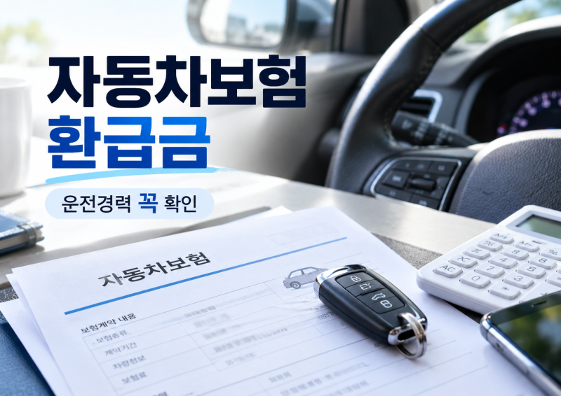 자동차보험 환급금｜군 운전병·회사 운전경력 있다면 꼭 확인