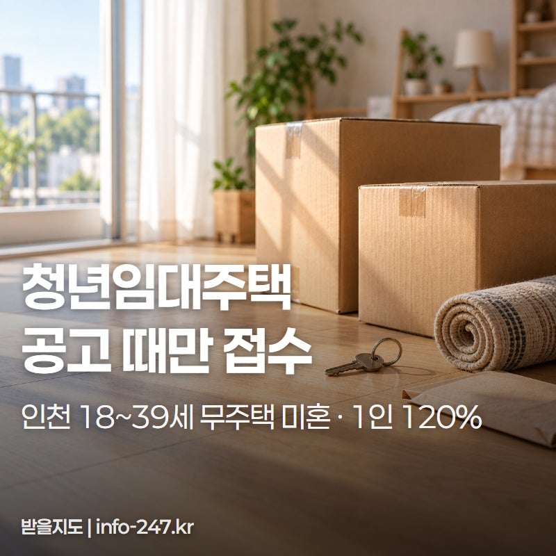 청년임대주택 통합공공임대, 1인 가구 중위소득 120%도 신청하세요