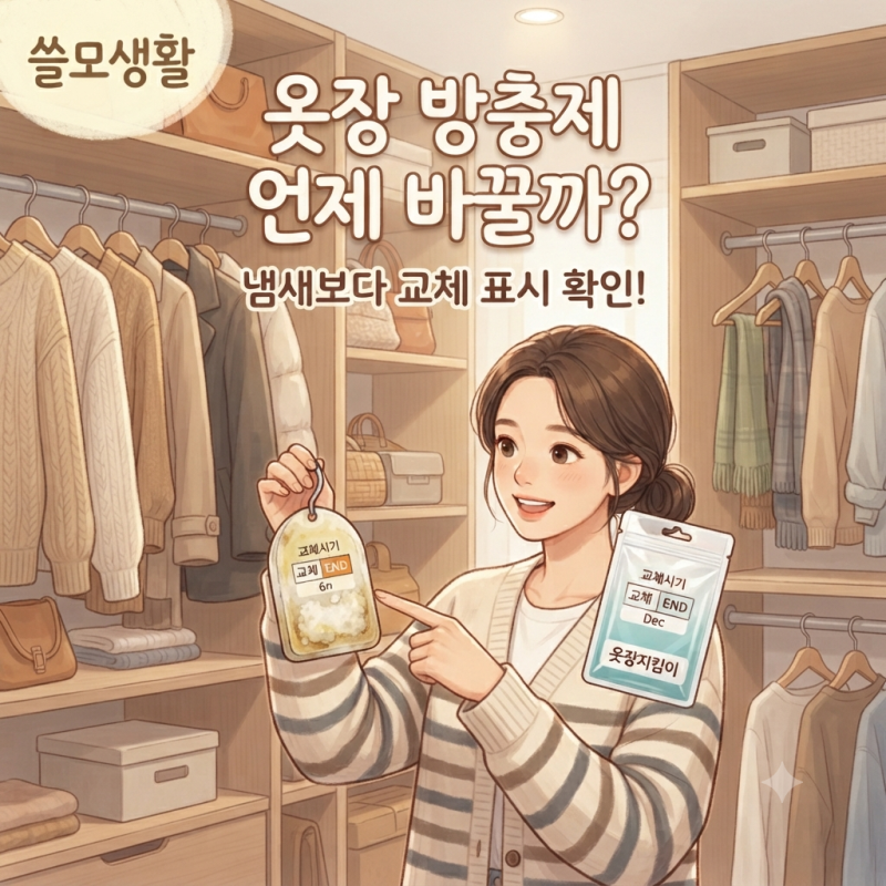 옷장 방충제는 언제 바꿔야 할까? 냄새보다 표시와 보관 환경으로 보는 교체 시기
