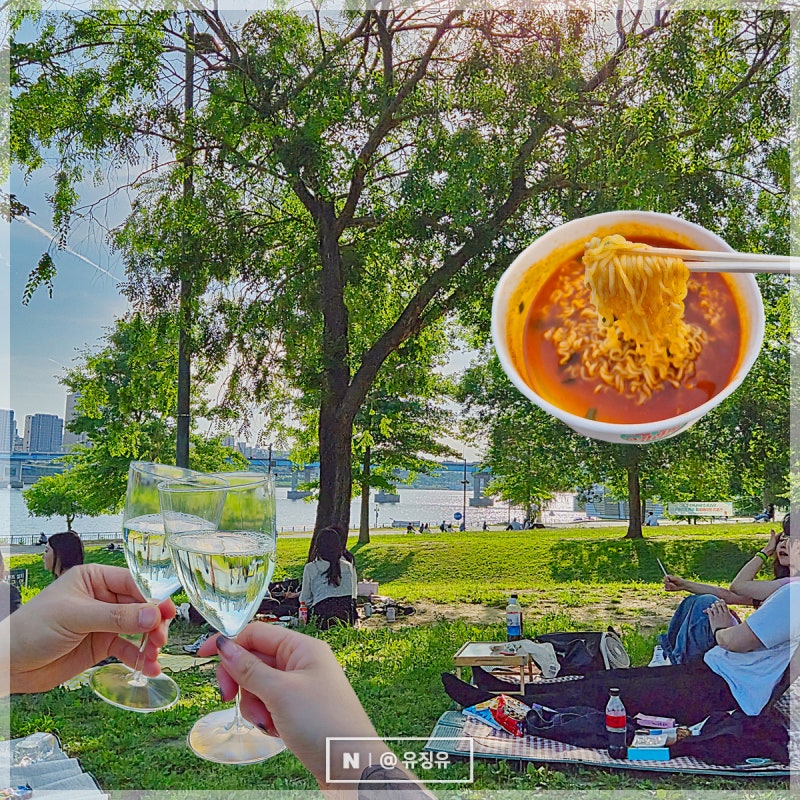뚝섬 한강공원 돗자리 추천! 피크닉 방문 꿀팁, 한강 라면 야르