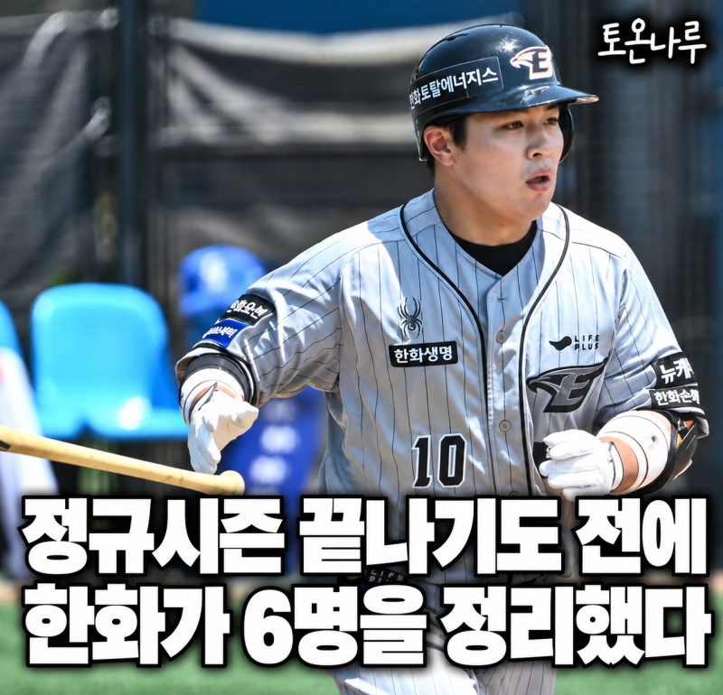 "시즌 끝나기도 전에 선수 6명에게 재계약 불가 통보했다고?" 한화, 허관회·김승일까지 정리....
