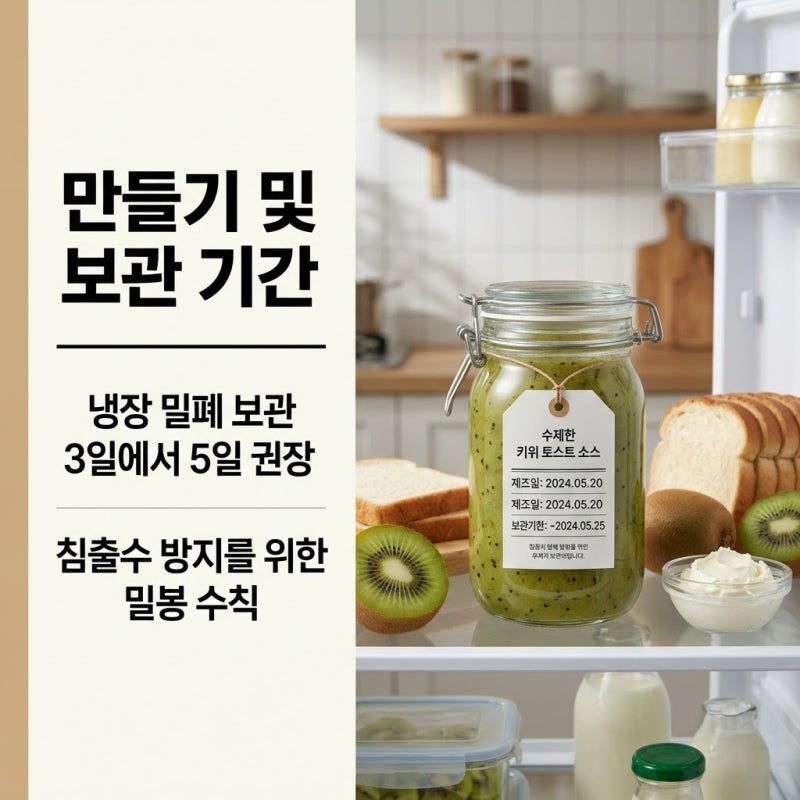 이삭토스트 소스 레시피 재료 배합 및 보관 기간 신선도 유지하는 법