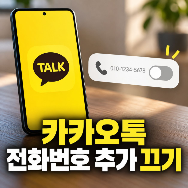 카카오톡 전화번호로 친구 추가 허용 끄기 모르는 사람의 추가 줄이기
