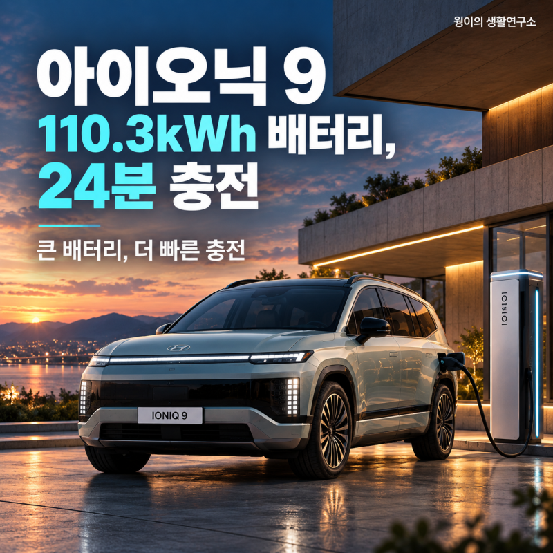 아이오닉 9, 110.3kWh 배터리를 24분 만에 채우는 이유가 있습니다