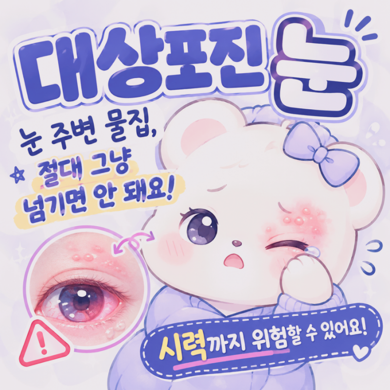 대상포진 눈에 생기면 위험할까? 눈 주변 물집, 절대 그냥 넘기면 안 되는 이유