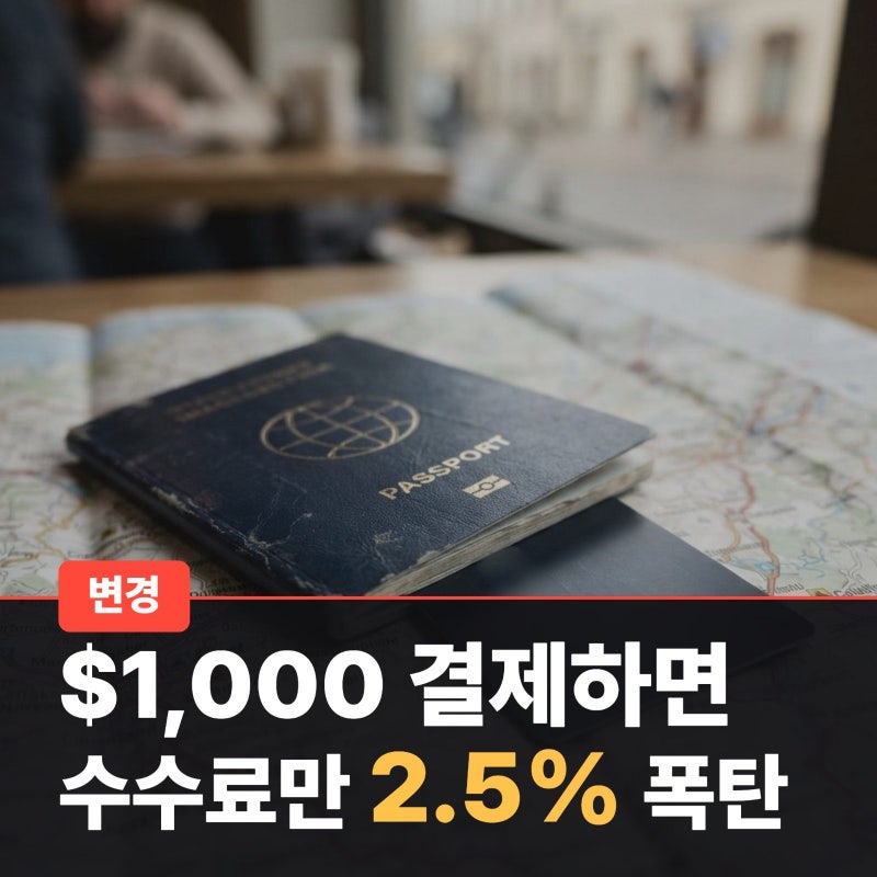 해외여행 카드 추천 전 체크할 해외결제 수수료