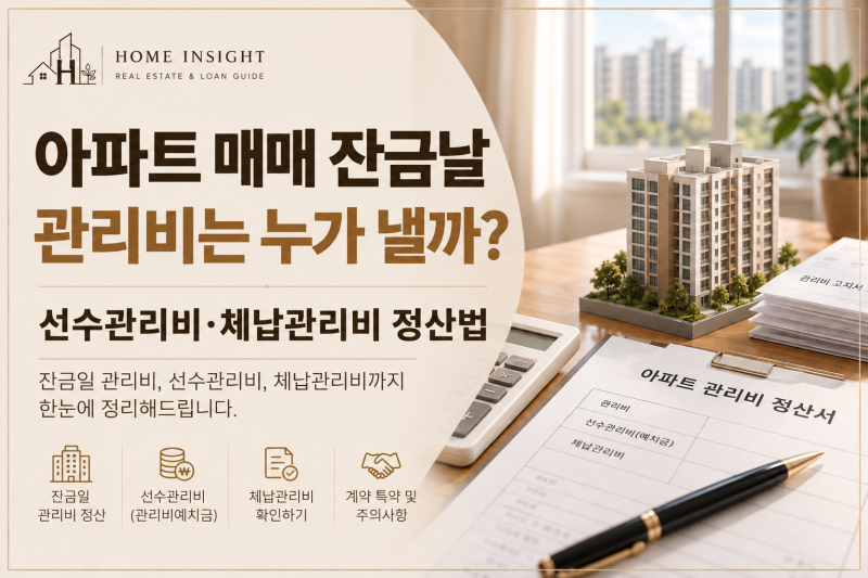 아파트 매매 잔금날 관리비는 누가 낼까?｜선수관리비·체납관리비 정산법