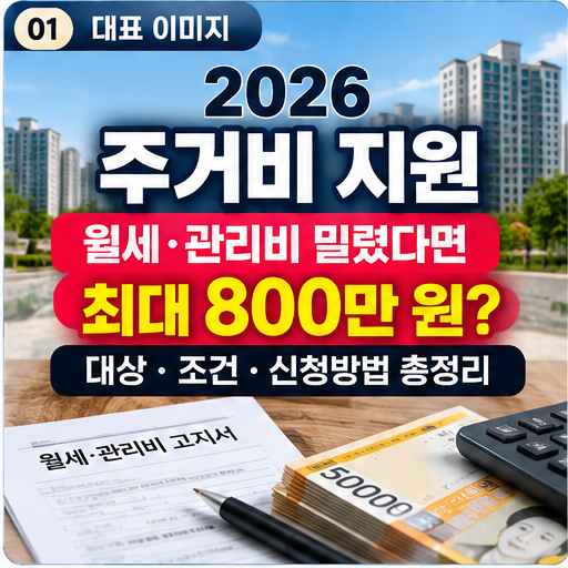 월세·관리비 밀렸다면 최대 800만 원? 2026 주거비 지원｜체납 임대료·이사비·주거급여까지 ....
