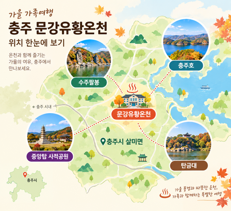 가을 가족여행 조용히 쉬어가기 좋은 온천 문강유황온천