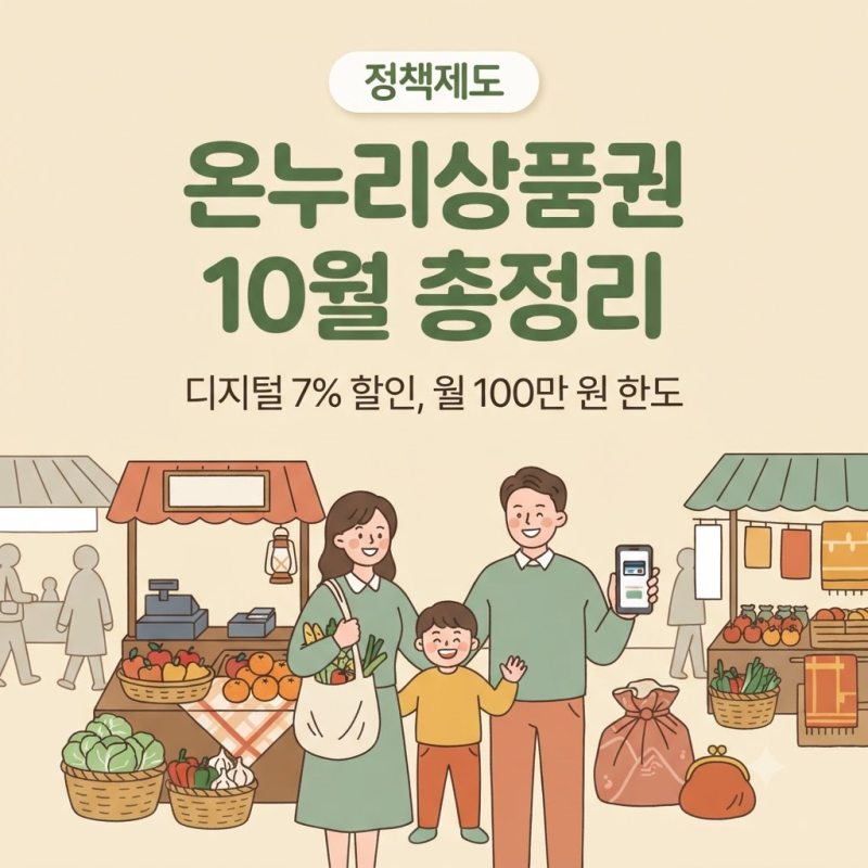온누리상품권 10월 할인율·구매 한도·사용처 총정리, 내년부터 달라지는 혜택까지