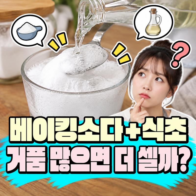 부글부글 거품나도 세정력은 줄어든다｜베이킹소다+식초, 같이 쓰면 생기는 일
