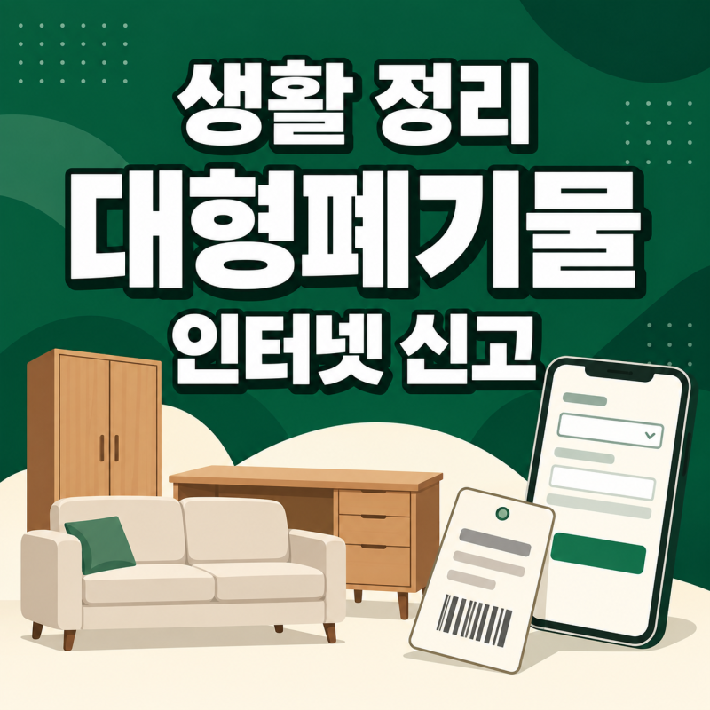 대형폐기물 인터넷 신고 방법｜수수료 확인·배출번호 붙이는 순서