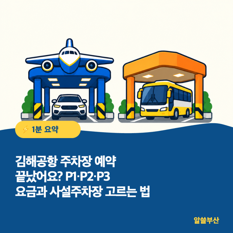 김해공항 주차장 예약 끝났어요? P1·P2·P3 요금과 사설주차장 고르는 법
