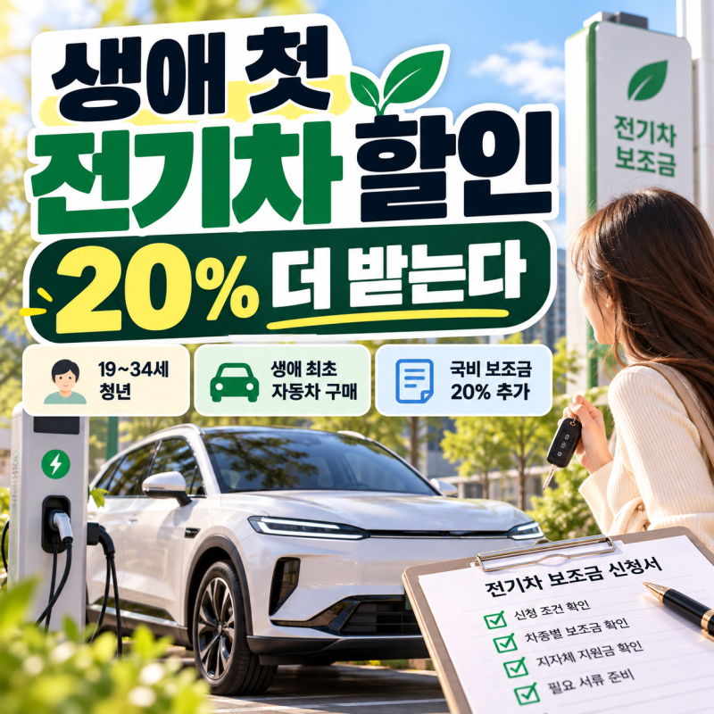 생애 첫 전기차 할인, 보조금 조건은? 구매 지원금 확인방법과 서류 총정리