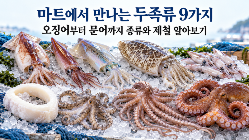 마트에서 만나는 두족류 식재료 9가지, 오징어부터 문어까지 한눈에 알아보기