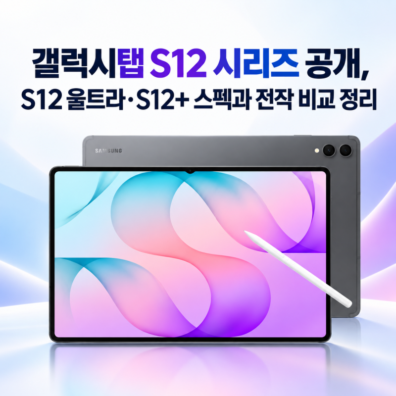 갤럭시탭 S12 시리즈 공개, S12 울트라·S12+ 스펙과 전작 비교 정리