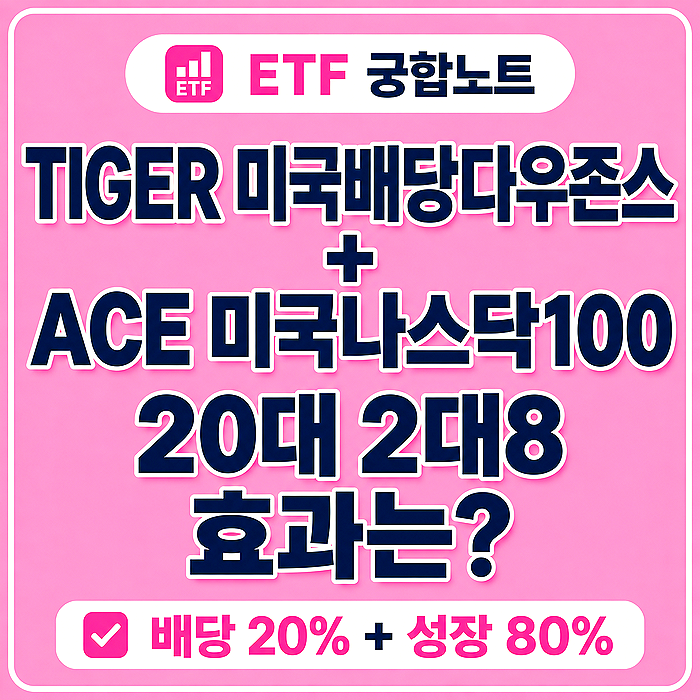 [ETF 단짠 궁합 ①] 20대 ETF 포트폴리오, TIGER 미국배당다우존스 + ACE 미국나스닥100... 왜 '2대8'....