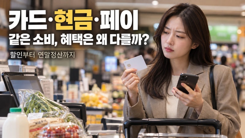 신용카드·체크카드·현금·페이, 똑같이 써도 손해? 할인부터 2027 연말정산까지