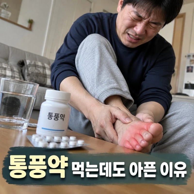 통풍약 먹는데도 계속 아픈 이유