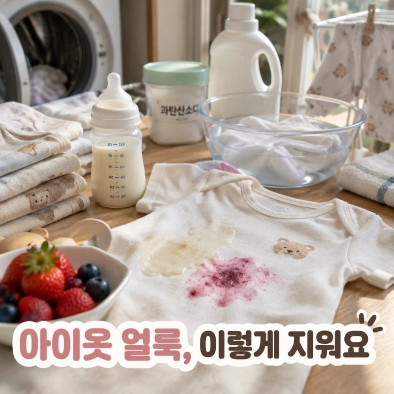 아이 옷 얼룩별 세탁법과 말리는 순서