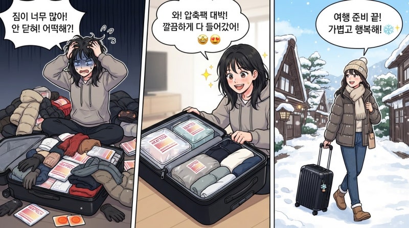 겨울 일본 여행 짐이 무거워지는 이유와 부피 확 줄이는 꿀팁