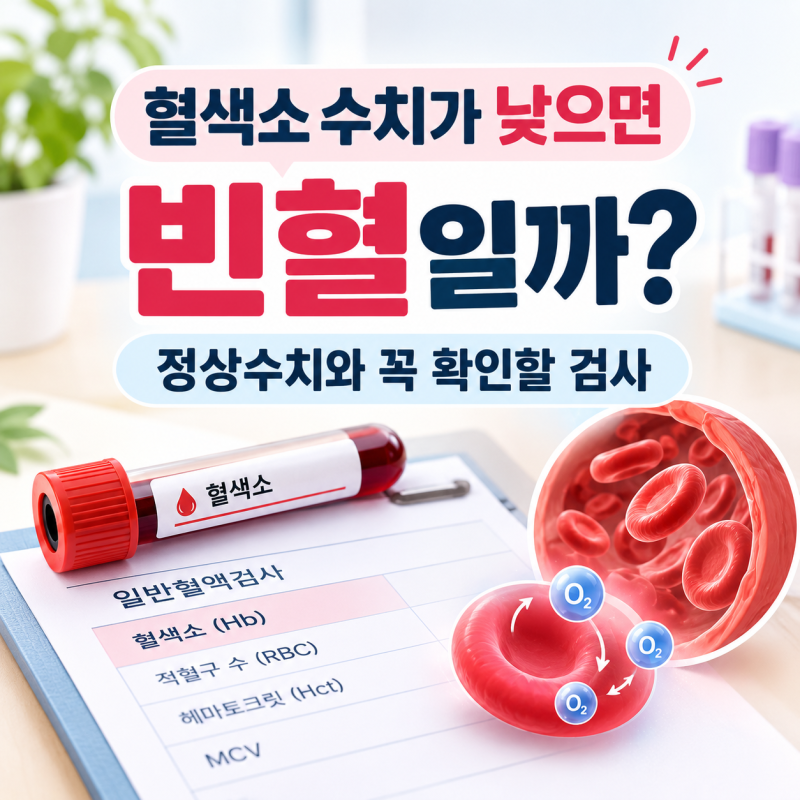 혈색소 수치가 낮으면 빈혈일까? 정상수치와 꼭 확인할 검사