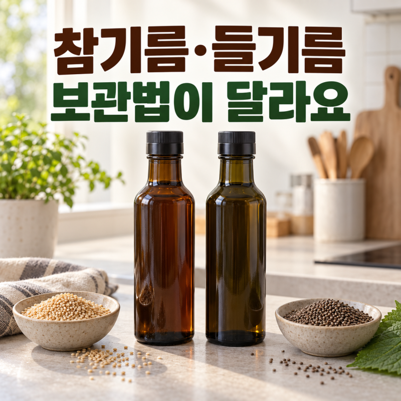 참기름·들기름, 둘 다 냉장고에 넣어도 될까? 오래 두고 먹는 보관법