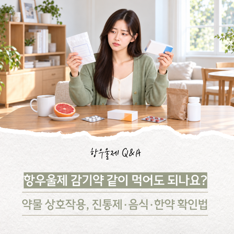 [항우울제 Q&A] 8탄 항우울제 감기약 같이 먹어도 되나요? | 약물상호작용, 진통제·음식·한약 ....