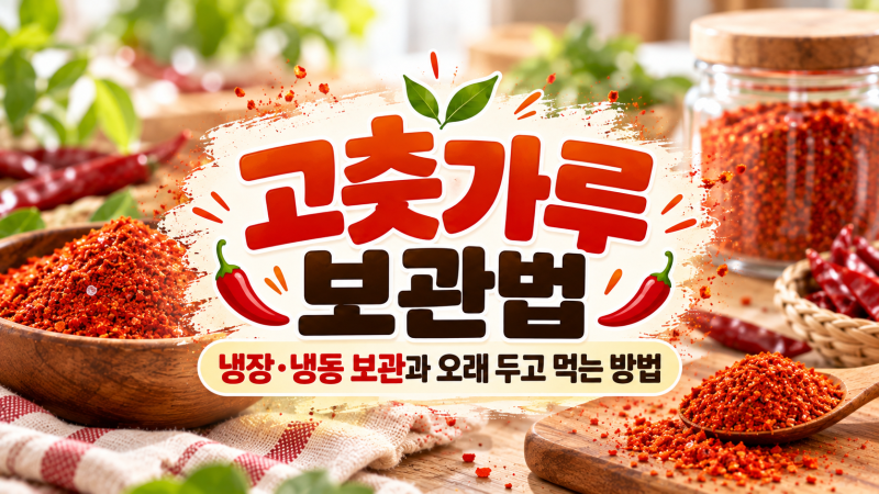 고춧가루 보관법｜냉장·냉동 보관과 오래 두고 먹는 방법