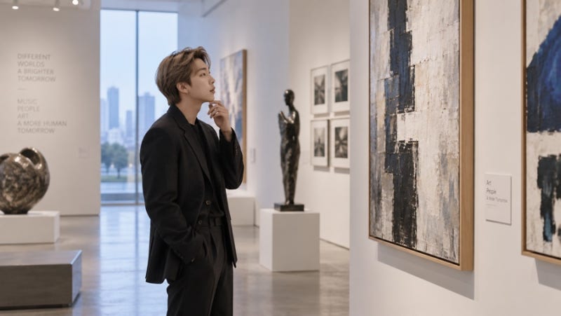 BTS RM이 10년 동안 모은 미술품, 오늘 미국 미술관에 걸린다