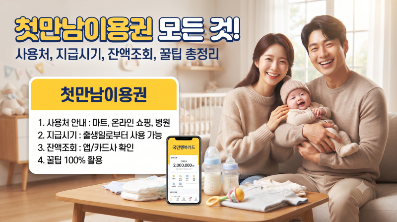 첫만남이용권 사용처, 지급시기부터 잔액조회, 그리고 쏠쏠한 꿀팁까지 총정리!