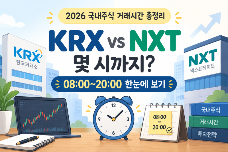 2026 국내주식 거래시간 총정리｜KRX·NXT·애프터마켓 몇 시까지 거래할까?