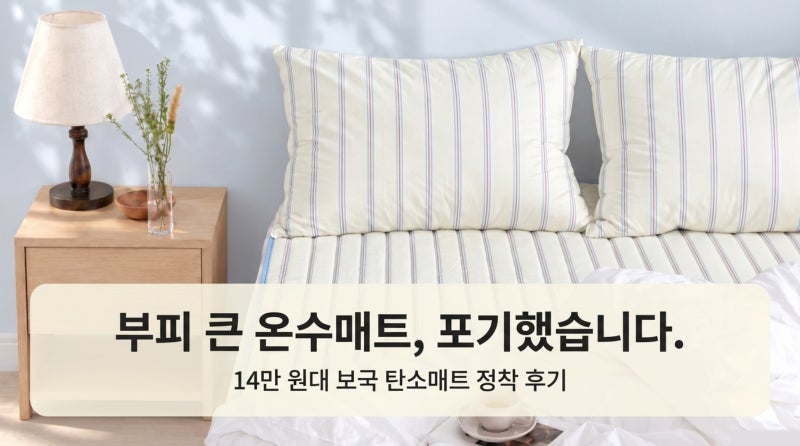 보국 전기요 BKB-4203S, 온수매트와 비교해보고 14만원대 결제한 이유