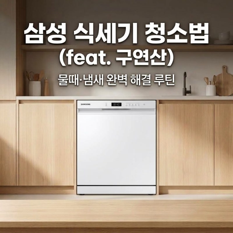 삼성 식기세척기 청소 방법, 구연산 하나로 물때 제거 & 완벽 관리 꿀팁