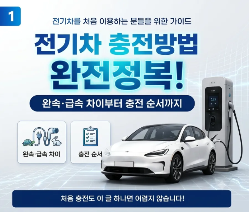 전기차 충전방법 총정리｜완속·급속 차이부터 충전 순서까지