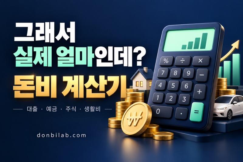 대출 이자부터 주식 평단가까지, 무료 돈비 계산기 사용법