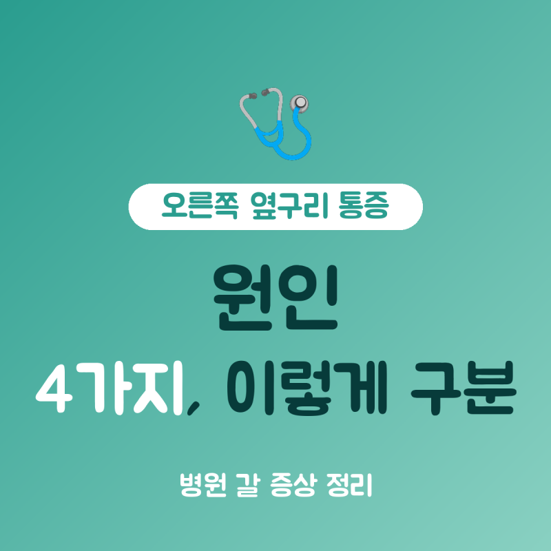 여자 오른쪽 옆구리 통증 원인별 총정리, 근육 신장 담낭 부인과 4가지 차이