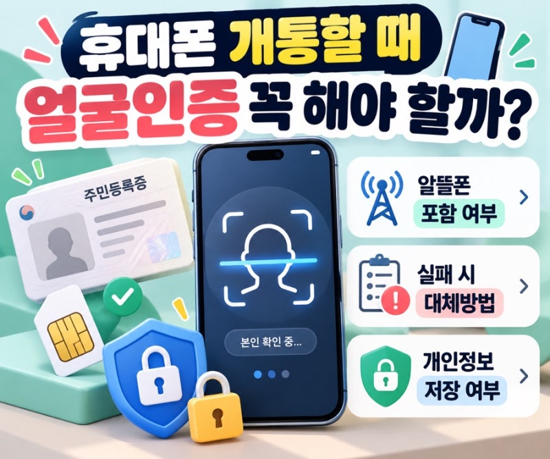 휴대폰 개통 안면인증 꼭 해야 할까? 2026 알뜰폰 포함·실패 시 대체방법